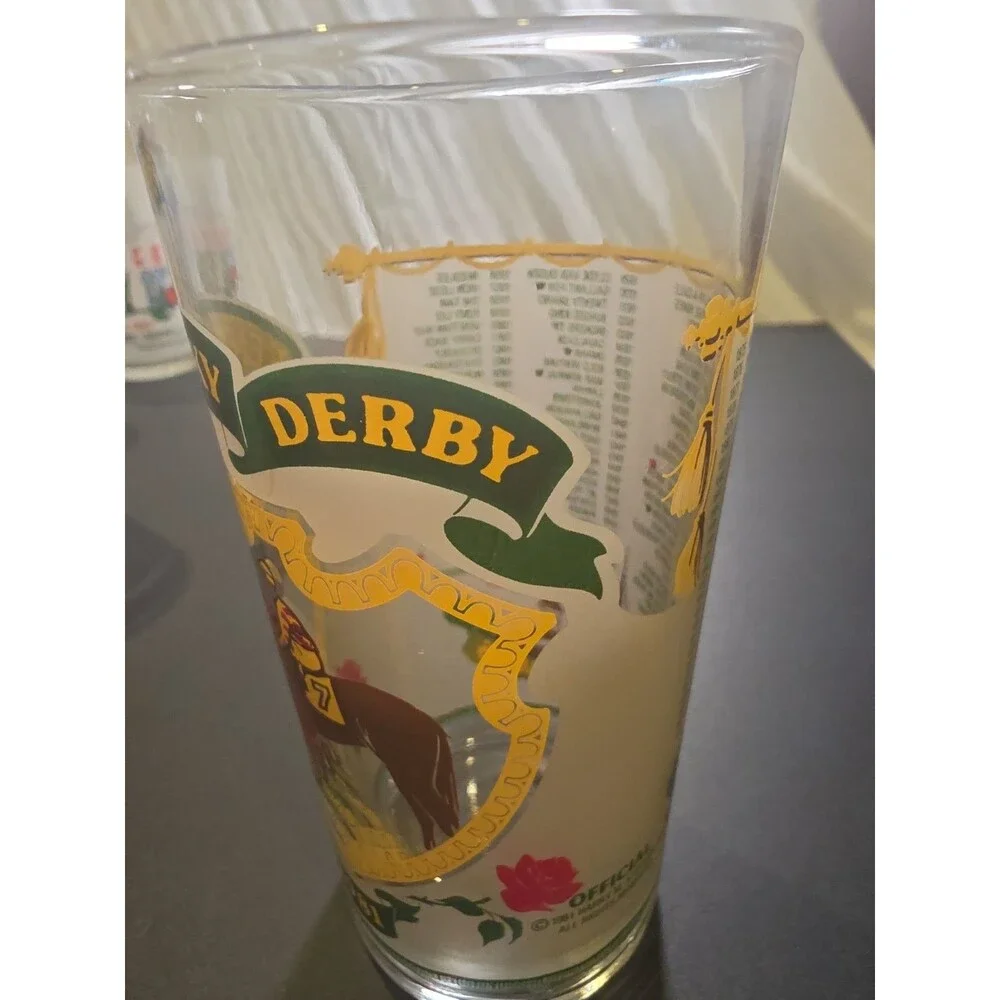Kentucky Derby 1981 107th Running Mint Julep Glass Churchill Downs Vintage